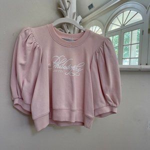 Philosophy Di Lorenzo Serafini sweatshirt top with pleated puffy shoulder